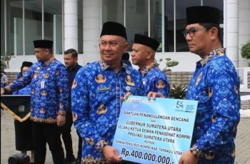 Pemkab Tapanuli Utara Terima Bantuan dari KORPRI Provinsi Sumatera Utara untuk Penanganan Bencana Alam